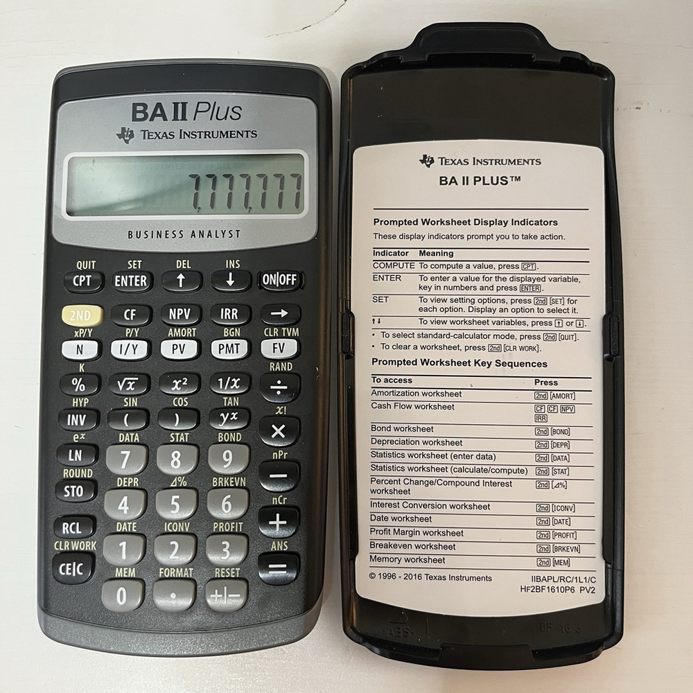 Texas Instruments BA II Plus Business Analyst Calculator